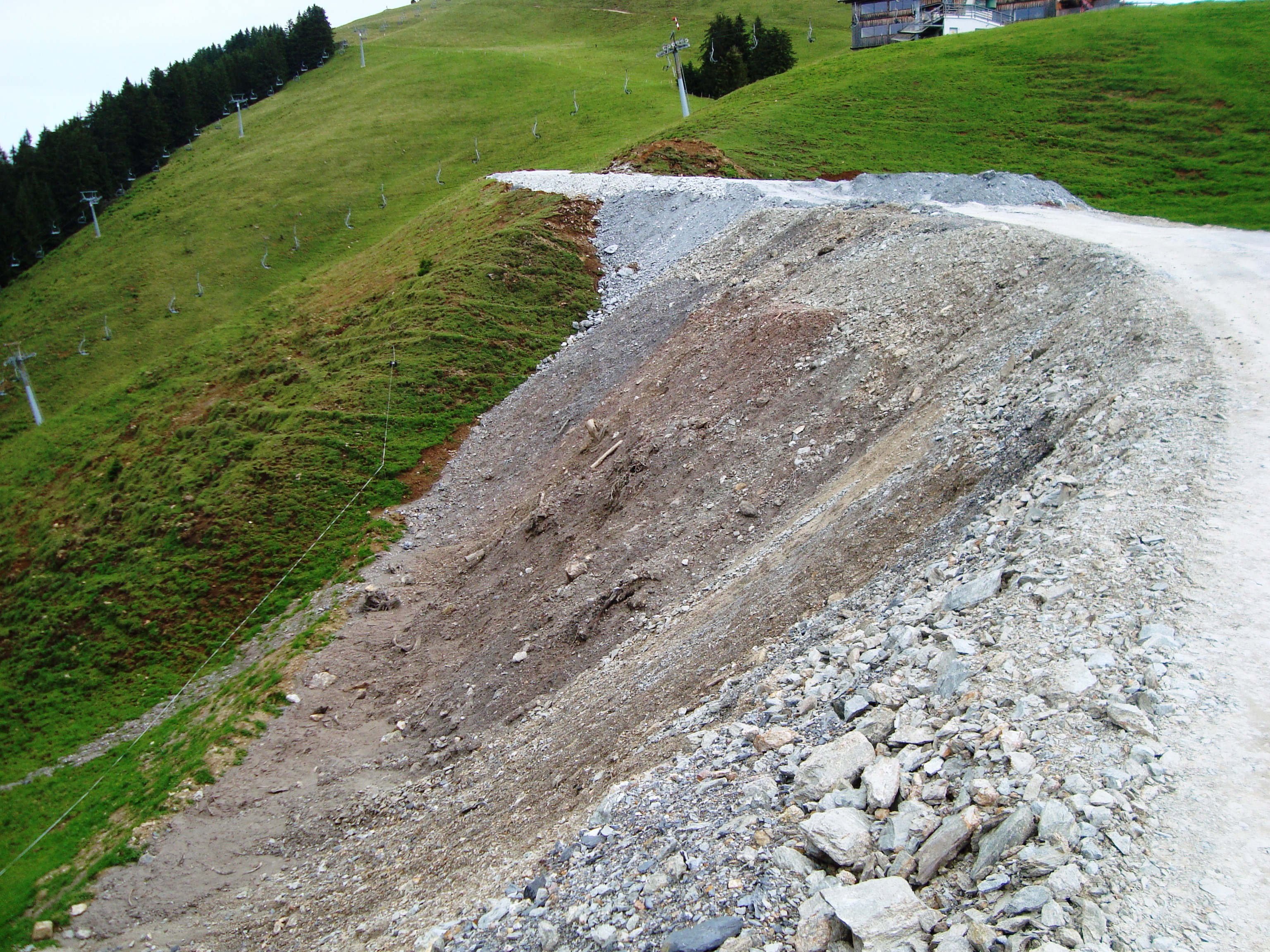 Nördlicher Skiweg vom Rigi kommend. Da wurden ca. 20m aufgefüllt!